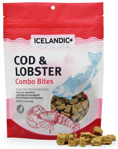 Icelandic+ Cod & Lobster Combo Bites Fish Dog Treat 3.52-oz Bag