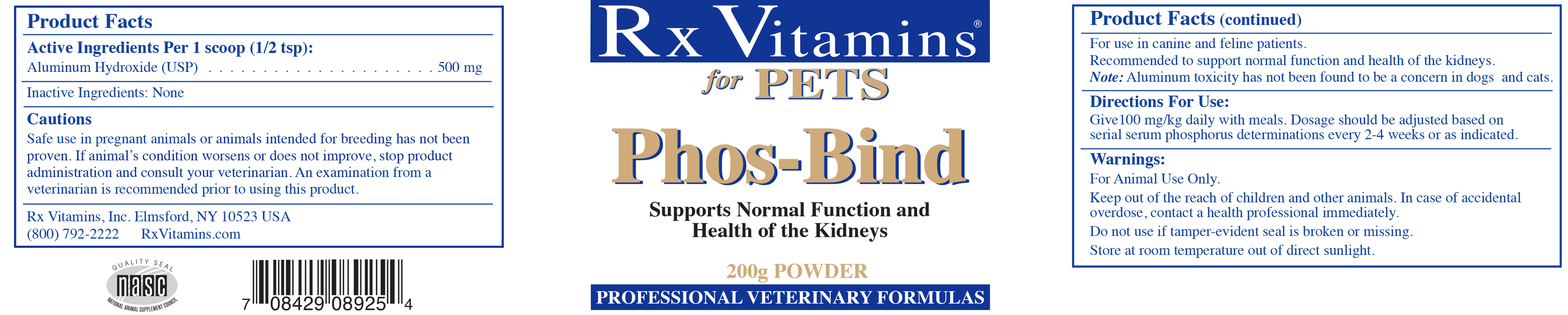 Rx PhosBind Dr. Judy Naturally Healthy Pets