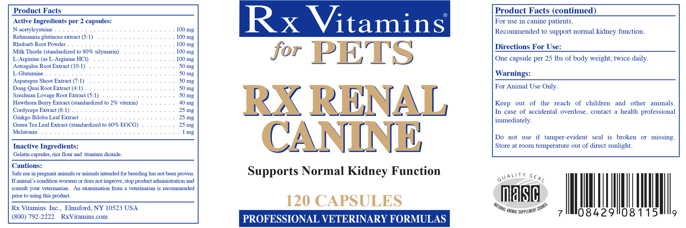 Rx Renal - Canine – Dr. Judy Morgan's Naturally Healthy Pets