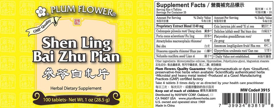 Shen Ling Bai Zhu Tablets