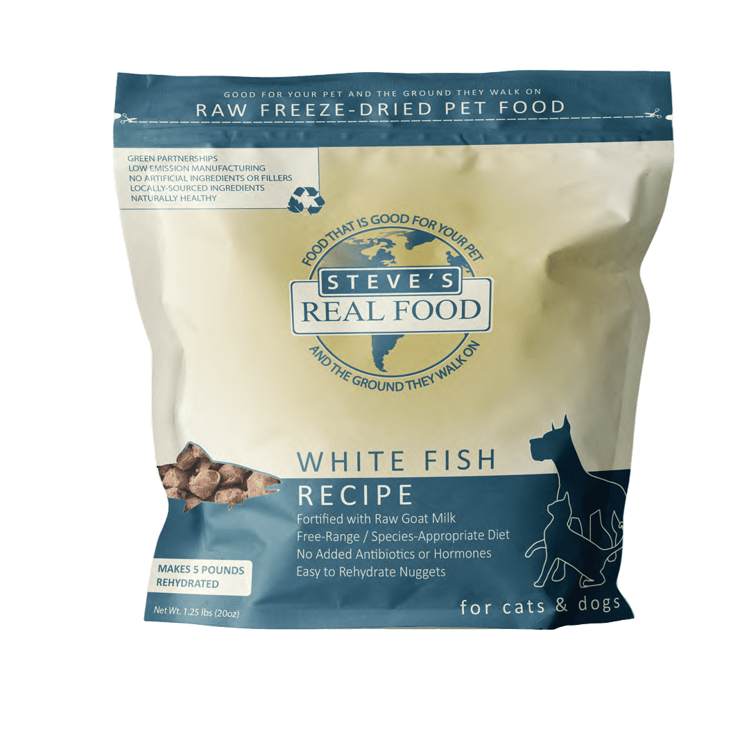 Steve's Real Food Freeze-Dried Raw Dog Food White Fish Diet for Dogs and Cats Steve's Real Food Freeze-Dried Raw Dog Food White Fish Diet for Dogs and Cats