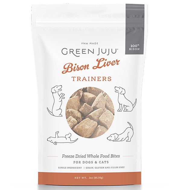 Green Juju Bison Liver Trainers - Freeze Dried Training Treats