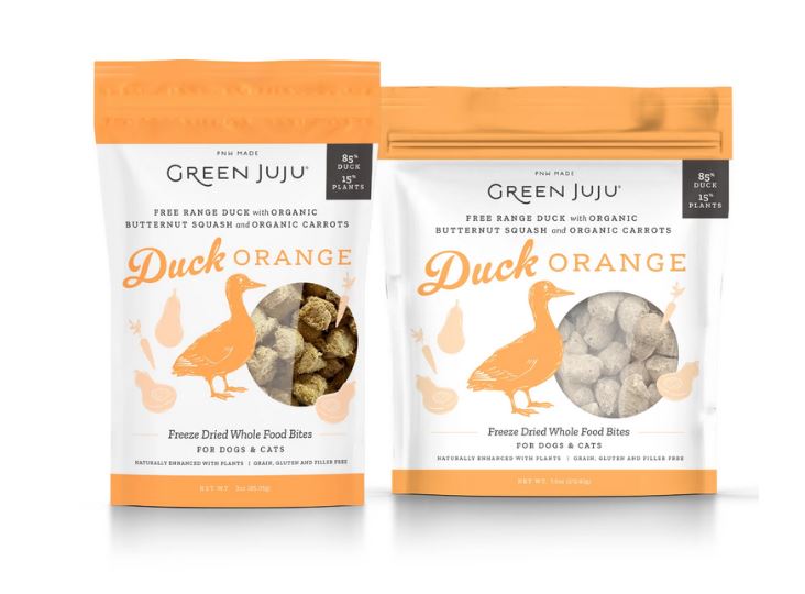 Green Juju Duck Orange - Freeze Dried Bites