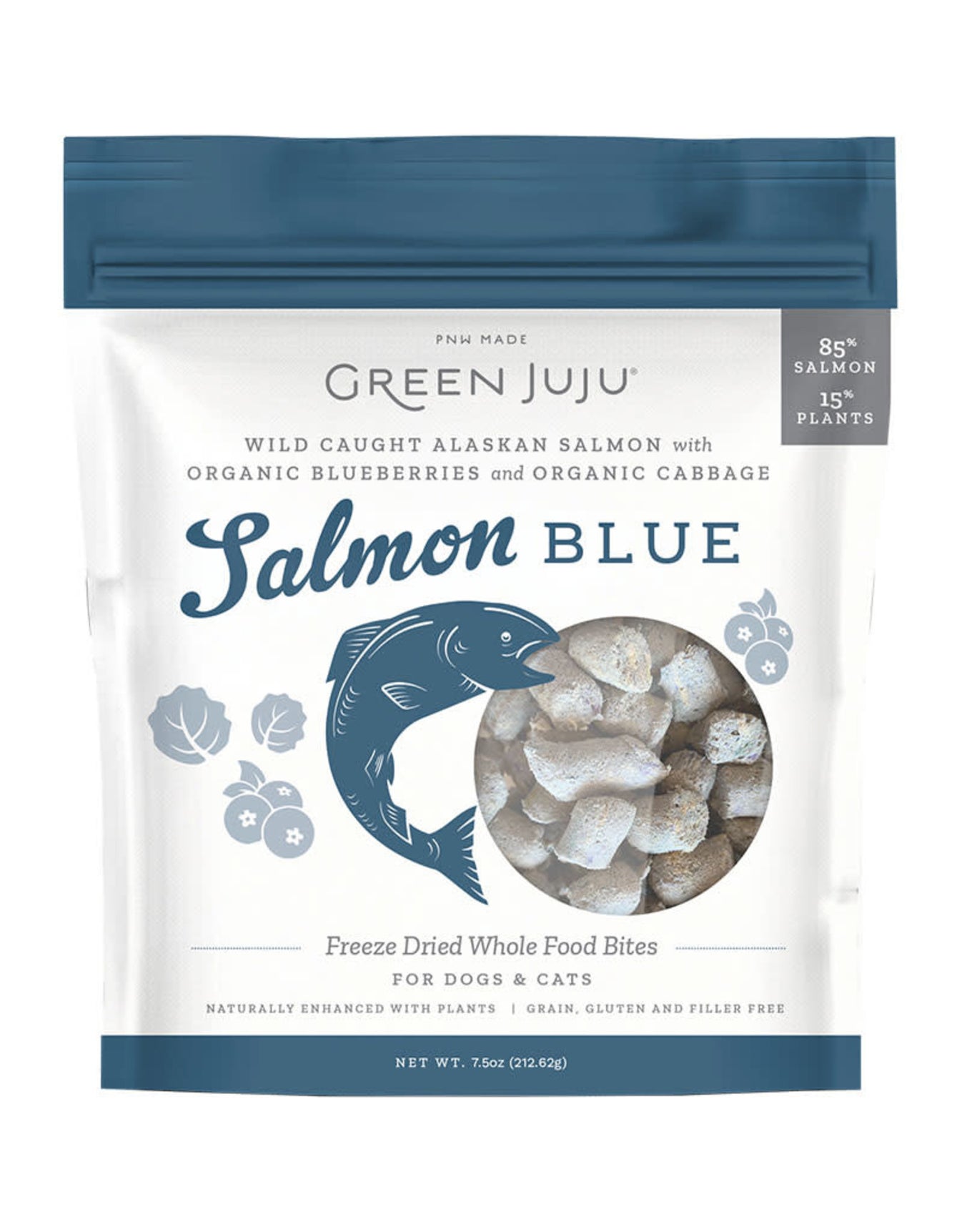 Green Juju Salmon Blue Freeze Dried Bites Dr. Judy