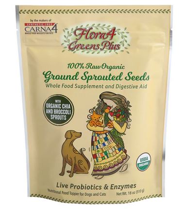 Carna4 Flora4 GREENS PLUS Ground Sprouted Seeds Food Topper – Dr