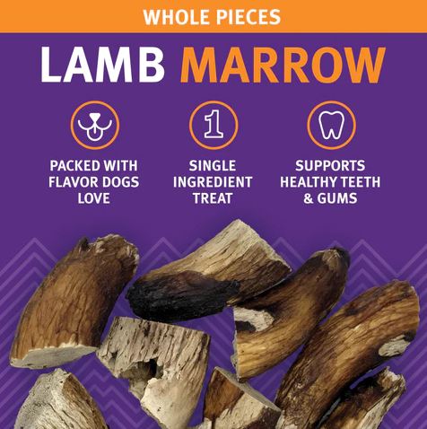 Icelandic+ Lamb Horn Marrow Whole Pieces Dog Treat | 4 oz