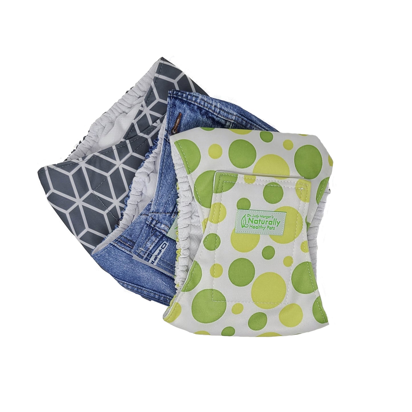 Male Diaper Wraps for Dogs (3 pack) Printed Pattern